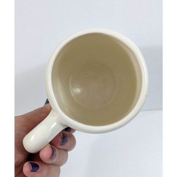 Mesa Verde Pottery Mug - Signed Silas Navajo Purple And Yellow - Picture 9 of 11